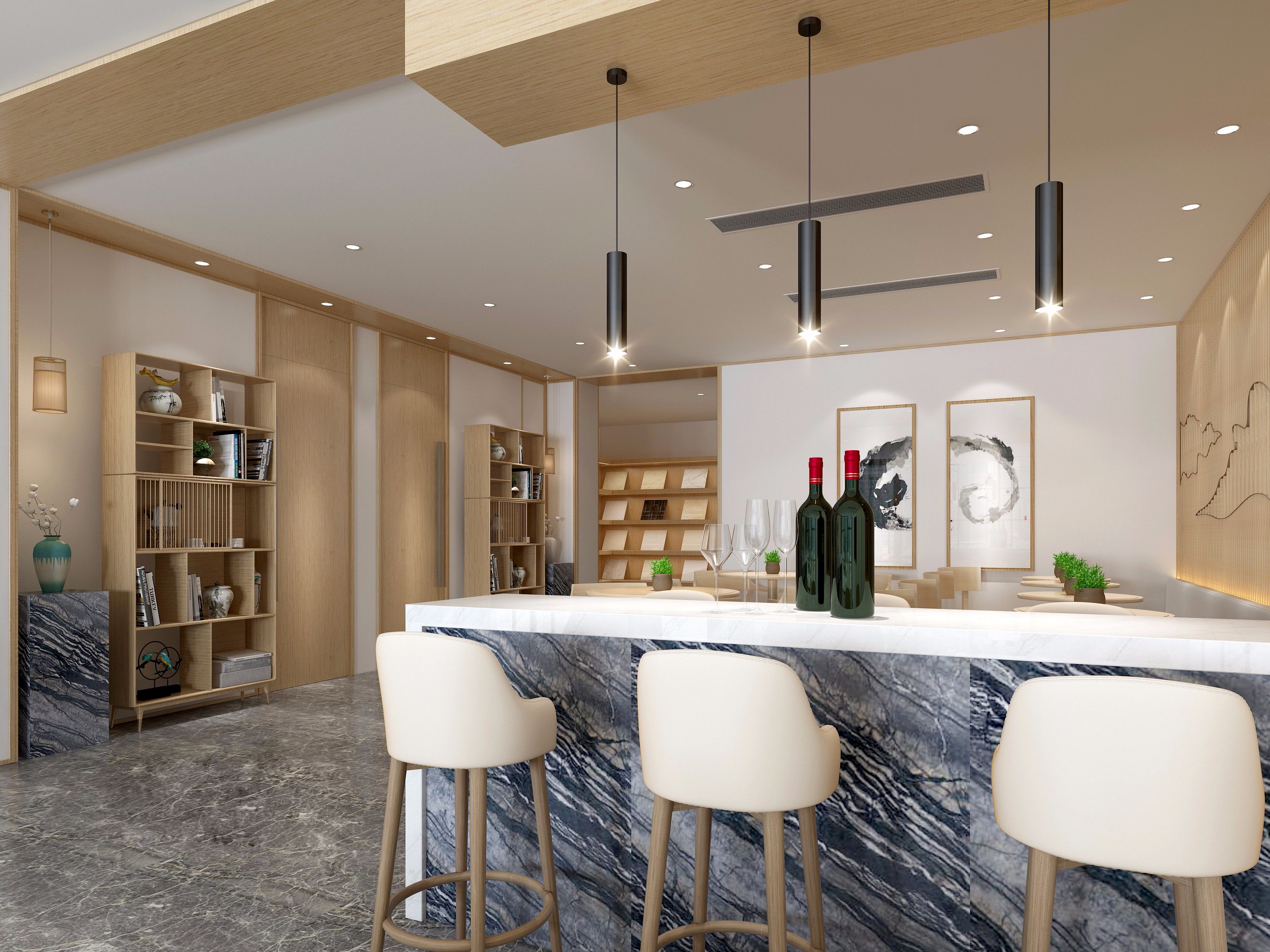 售楼处装修设计样板间图片 简约风格售楼处效果图 150平米