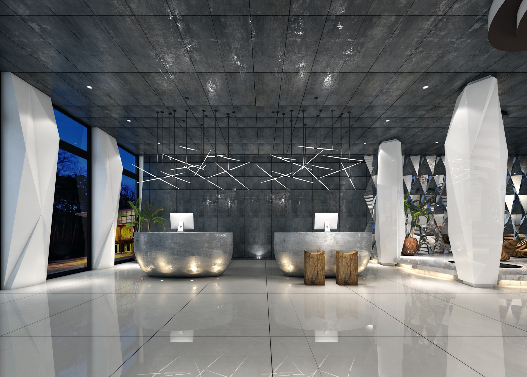 展厅装修效果图片欣赏  创意展厅装修设计图片500平米