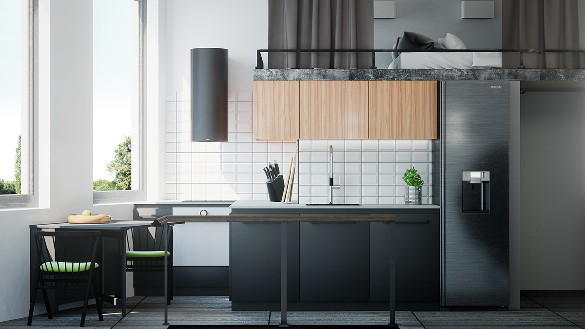 140平米复式装修设计效果图片  复式装修样板间实景图 宜家风格