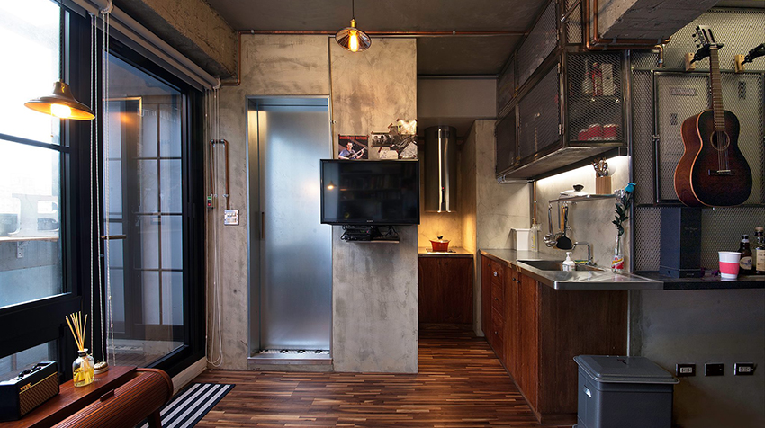 小跃层装修案例图片 美式复古跃层装修设计效果图 75平米