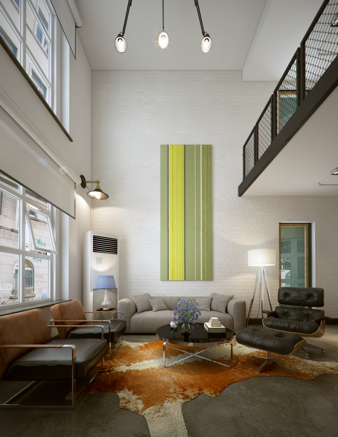 地中海风格复式装修设计效果图 125平米装修图片样板间图片