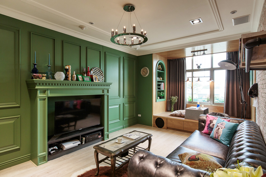 美式风格装修设计效果图 复古美式三室两厅123平米