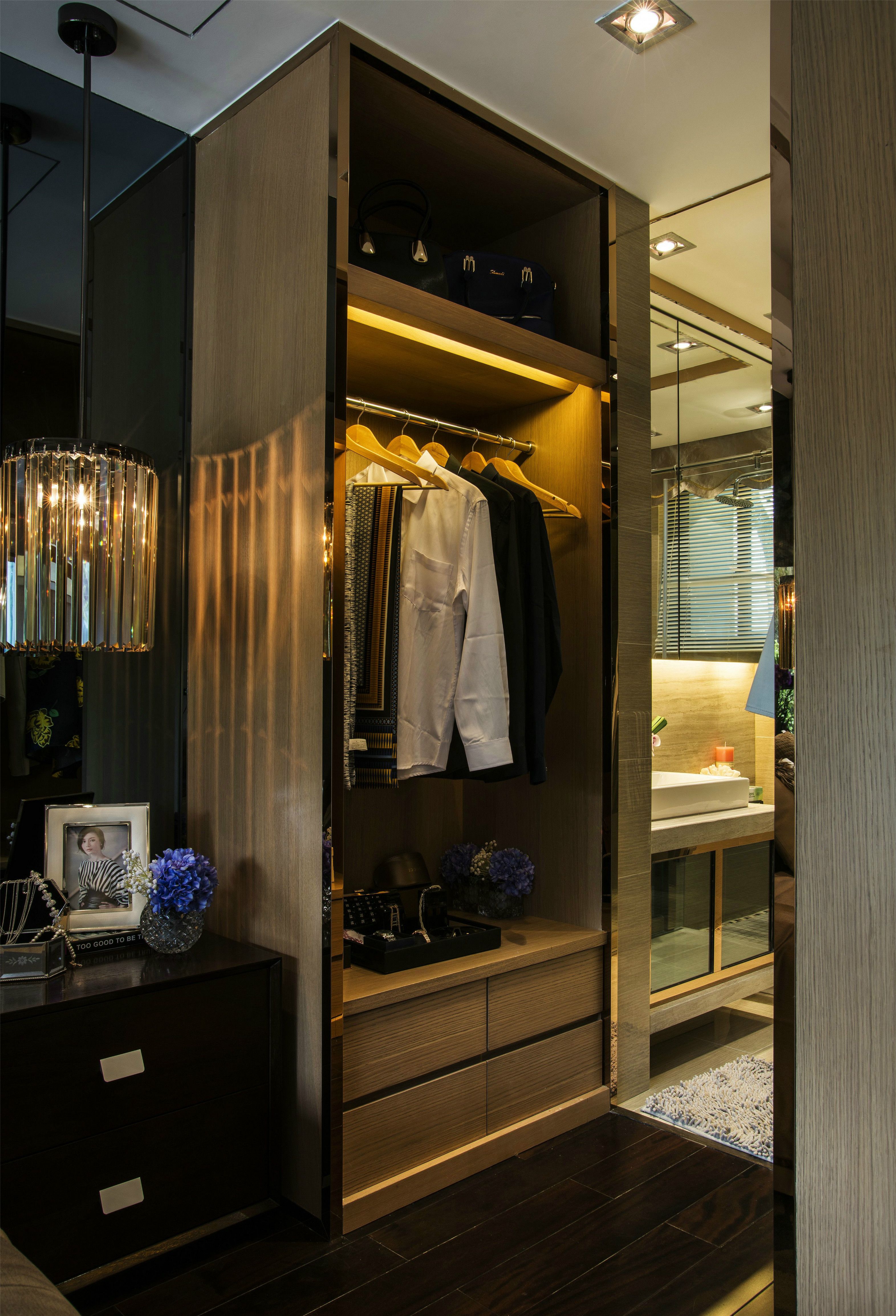 93平米二室一厅装修设计样板间图片 美式风格装修设计效果图片