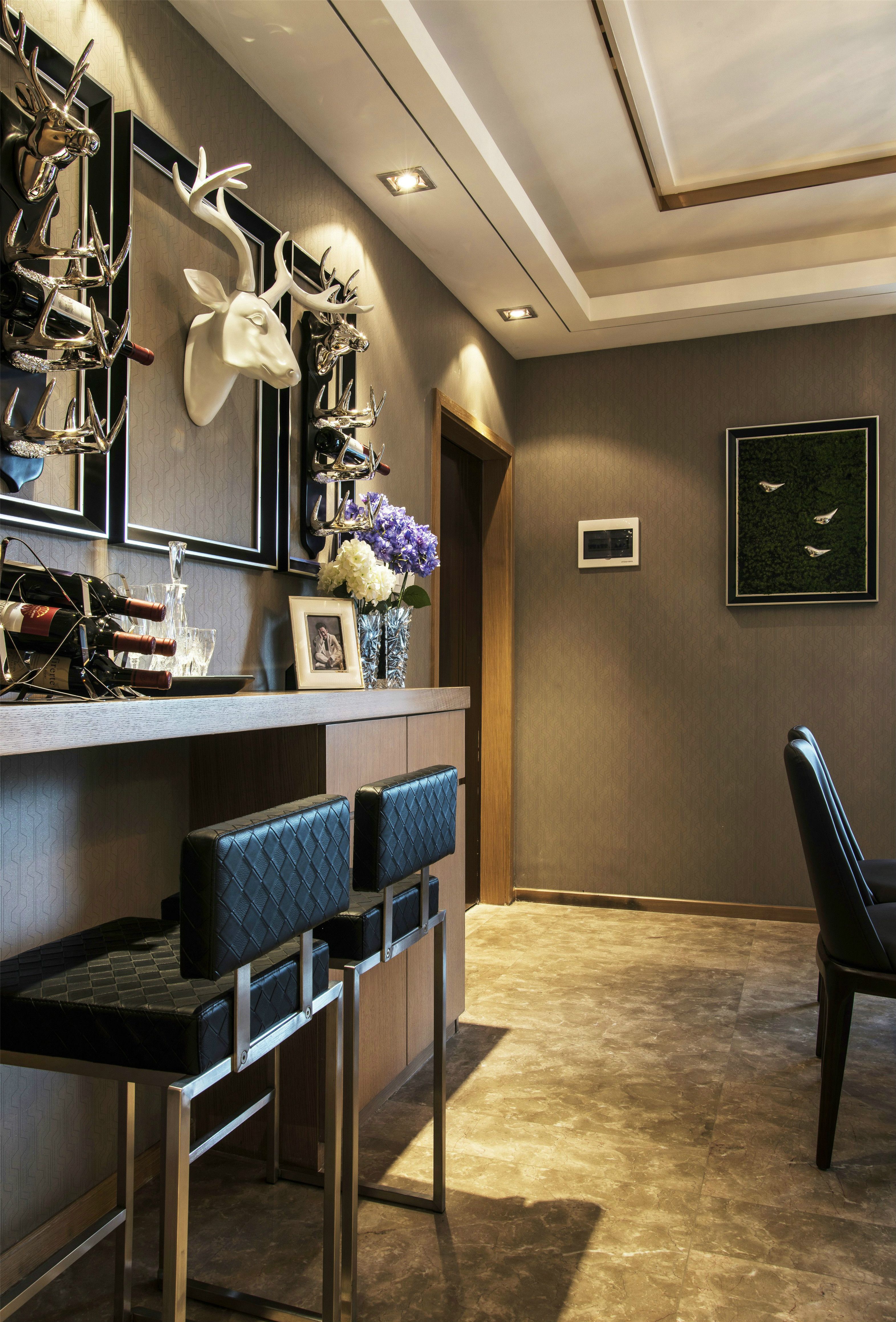 93平米二室一厅装修设计样板间图片 美式风格装修设计效果图片