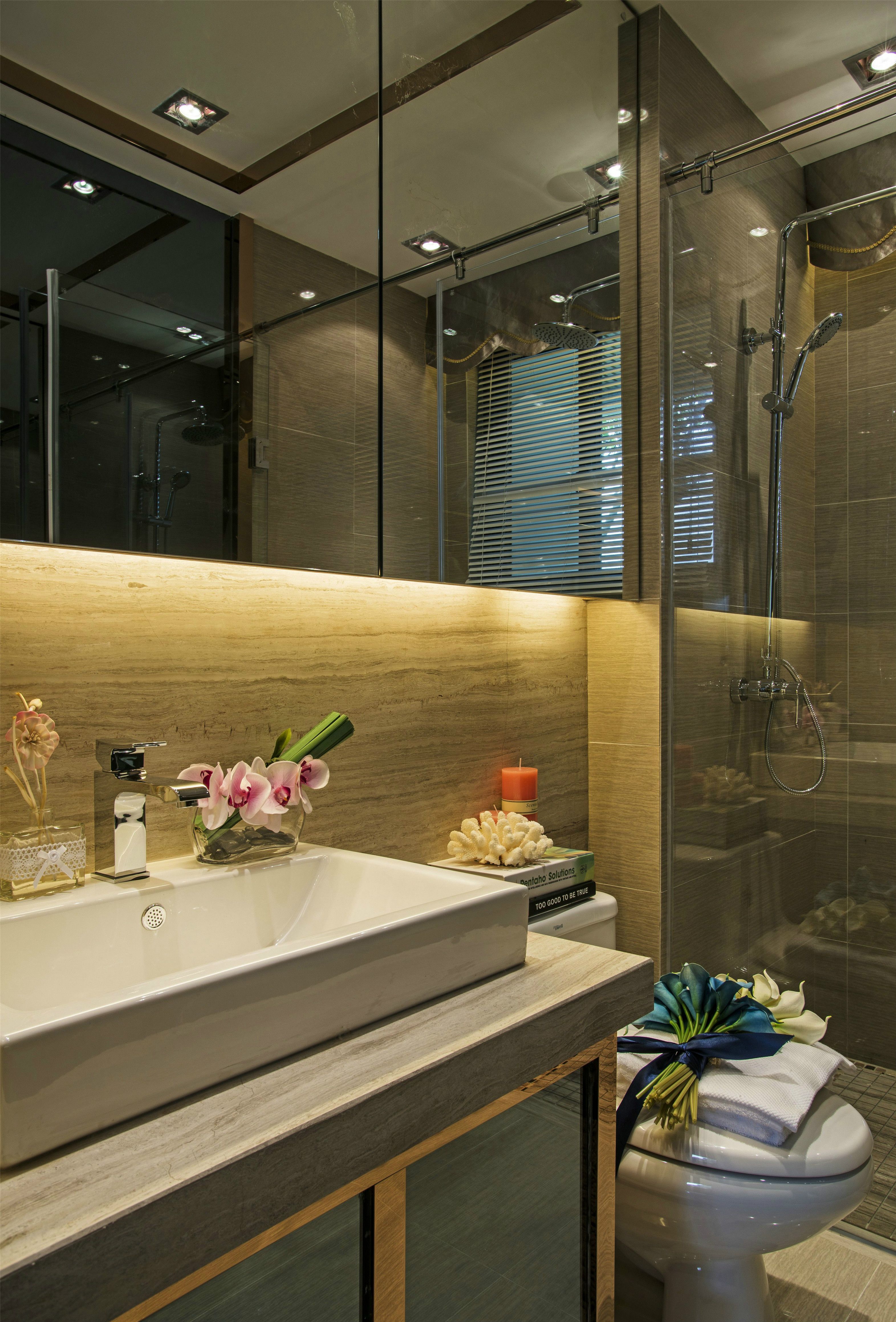 93平米二室一厅装修设计样板间图片 美式风格装修设计效果图片