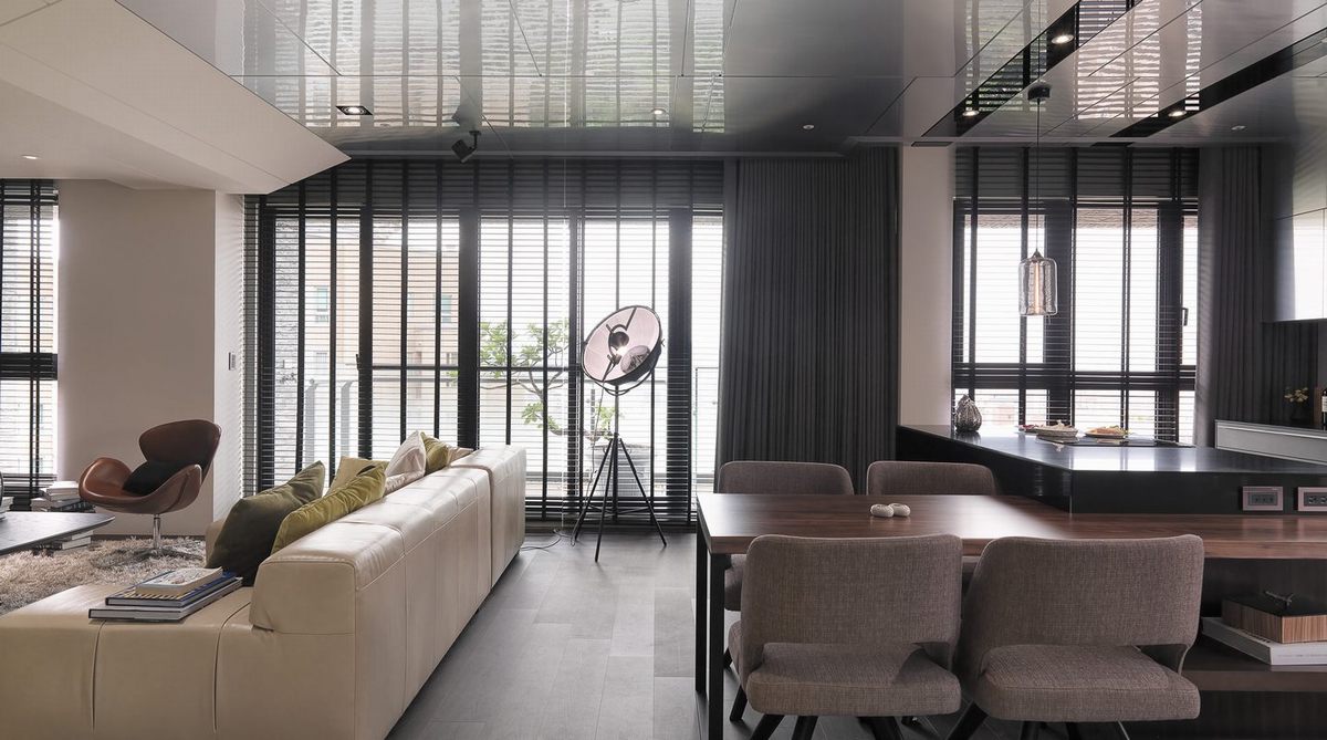 家庭装修房子效果图欣赏 工业风格装修设计样板间图片99平米二室二厅