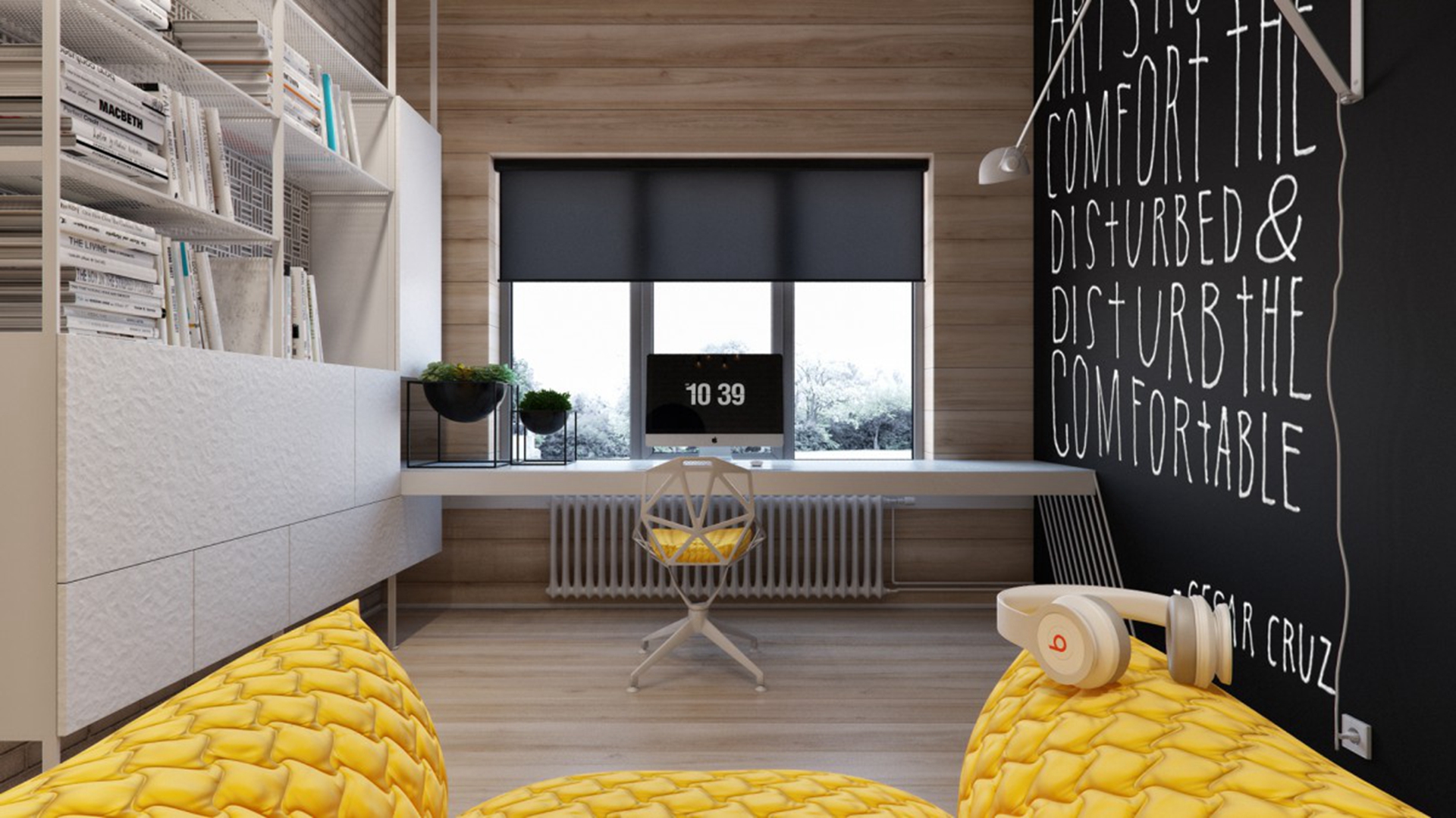 工业风装修设计效果图片 116平米两室两厅装修样板间图片 