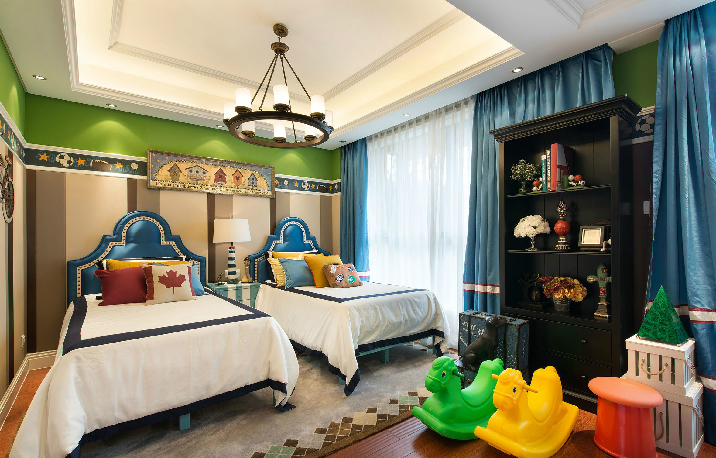 装修房子效果图片132平米装修效果图片 三室两厅装修样板间实景图