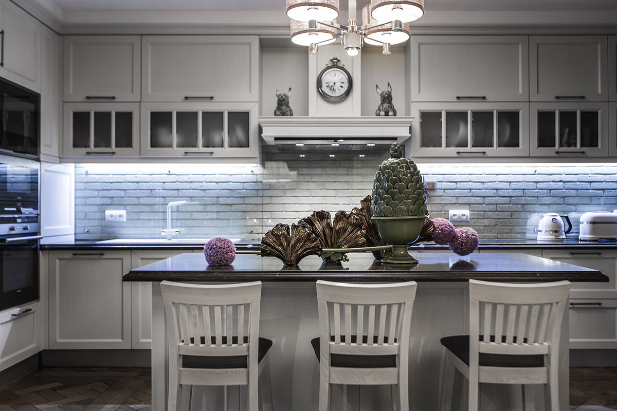 港式风格装修设计样板间图片 120平米装修设计效果图片三室一厅