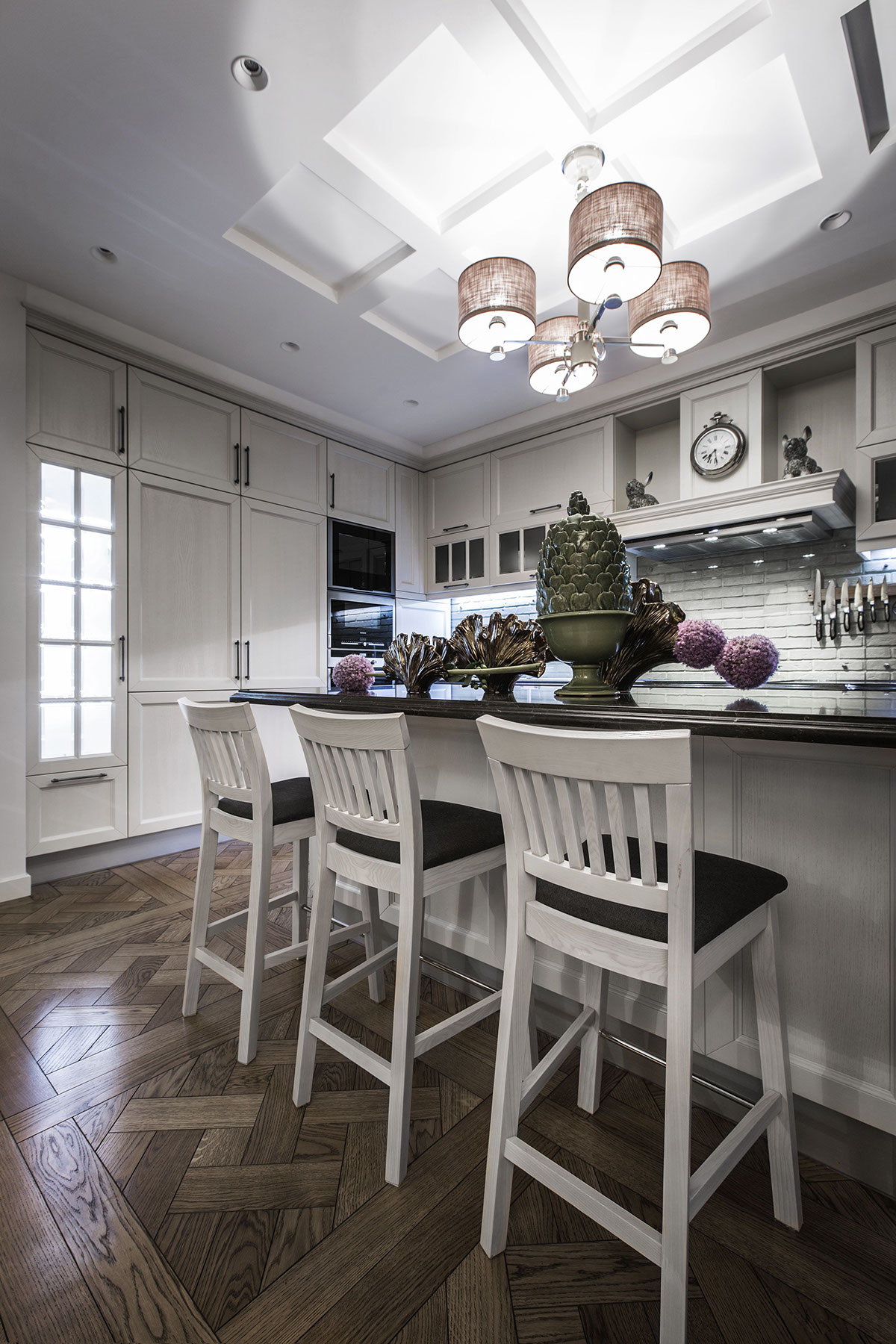 港式风格装修设计样板间图片 120平米装修设计效果图片三室一厅