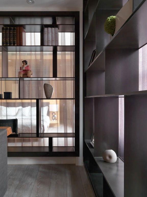 港式风格装修设计样板间图片 90平米两室一厅装修设计效果图片 