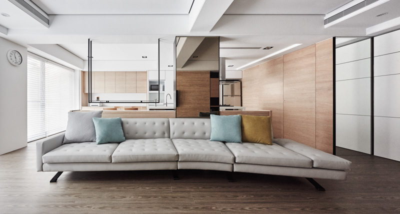 现代风格装修设计样板间图片 三室两厅136平米装修设计效果图片