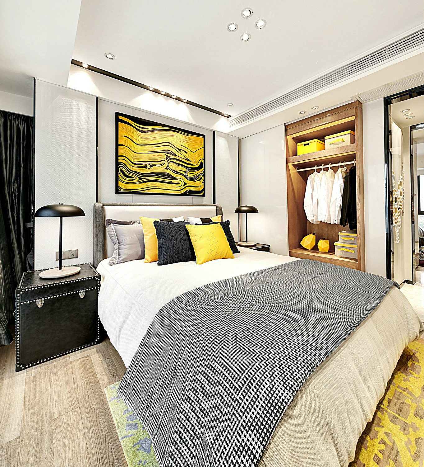 简约风格装修设计效果图 93平米装修设计样板间两室