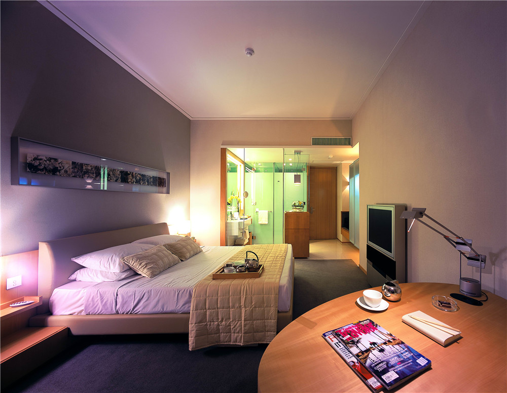 主卧室装修效果图 112平米房子装修图片  两室锦绣城市之光样板间