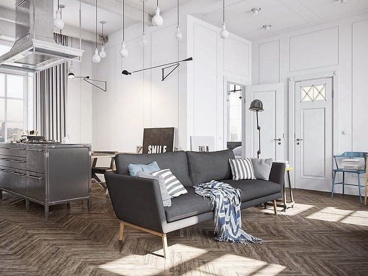 复古工业风格装修图片  115平米复式装修样板间 铭座嘉园