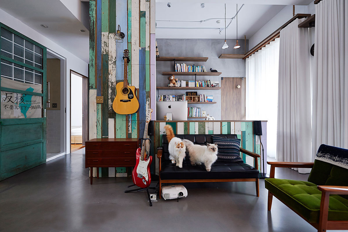 工业风公寓装修图片 92平米公寓装修样板间 中央峰景