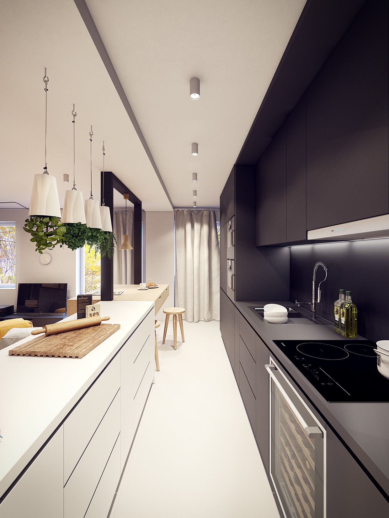 轻奢工业风装修图片 125平米房子装修效果图 两室元益花园样板间