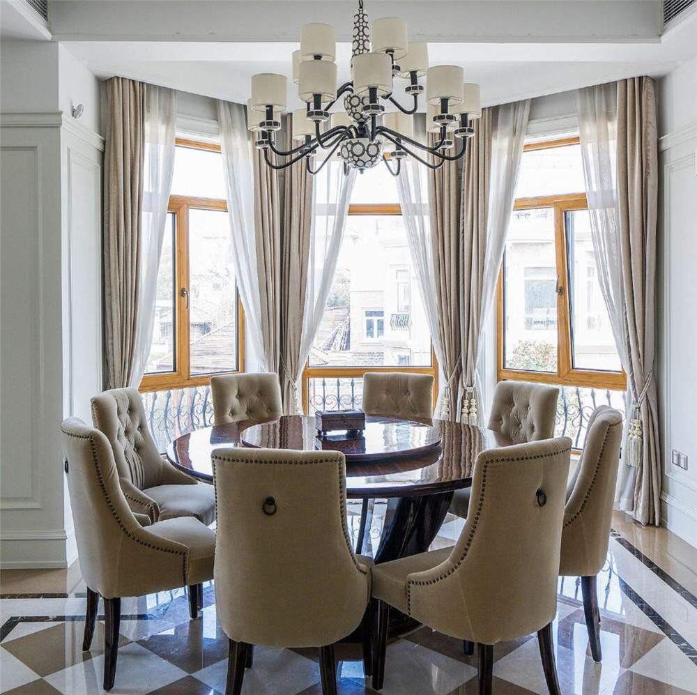 客餐厅一体装修效果图现代简约 厨房有柱子的装修图片