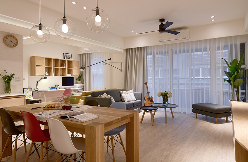 美式和工业风格混搭装修图片 126平米客厅工业风格装修效果图