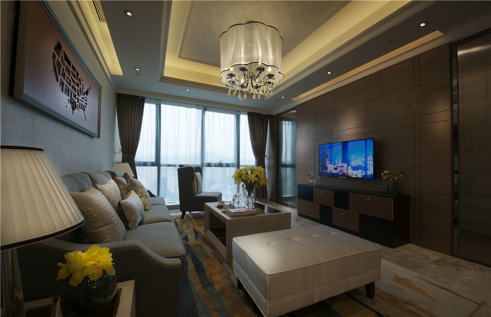 装修图片卧室现代简约 二式一厅现代简约风格装修图片