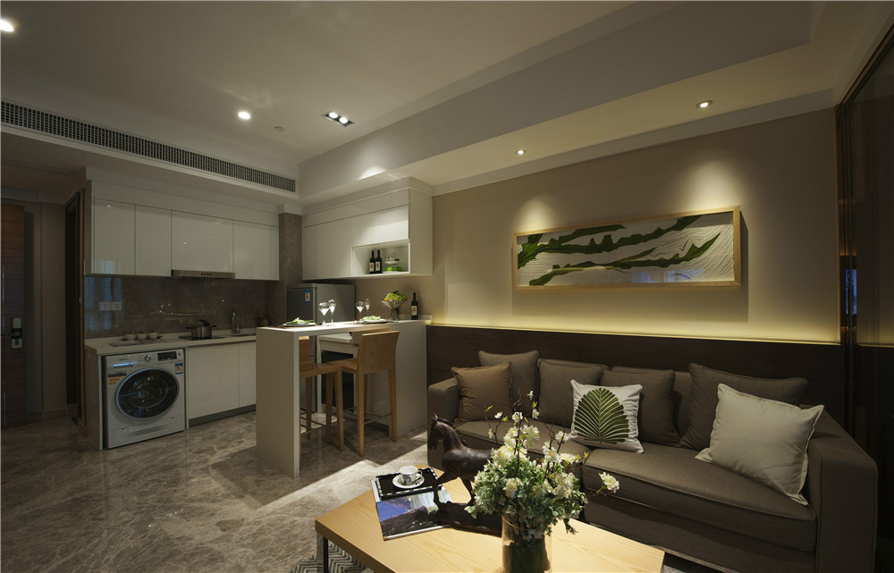 装修图片卧室现代简约 二式一厅现代简约风格装修图片