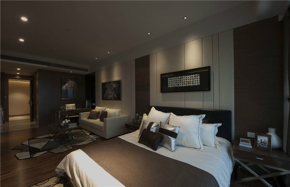 装修图片卧室现代简约 二式一厅现代简约风格装修图片