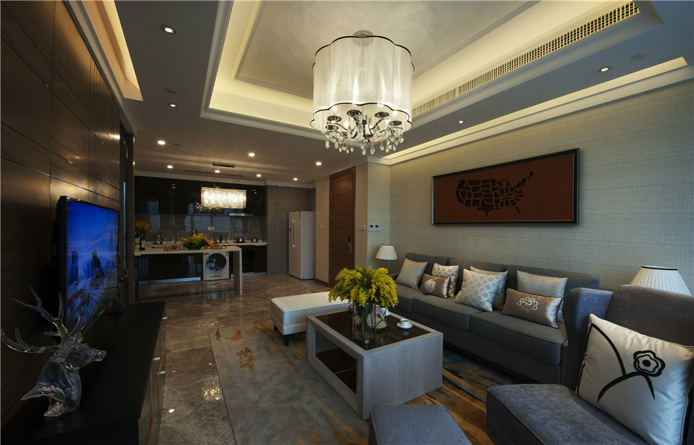 装修图片卧室现代简约 二式一厅现代简约风格装修图片