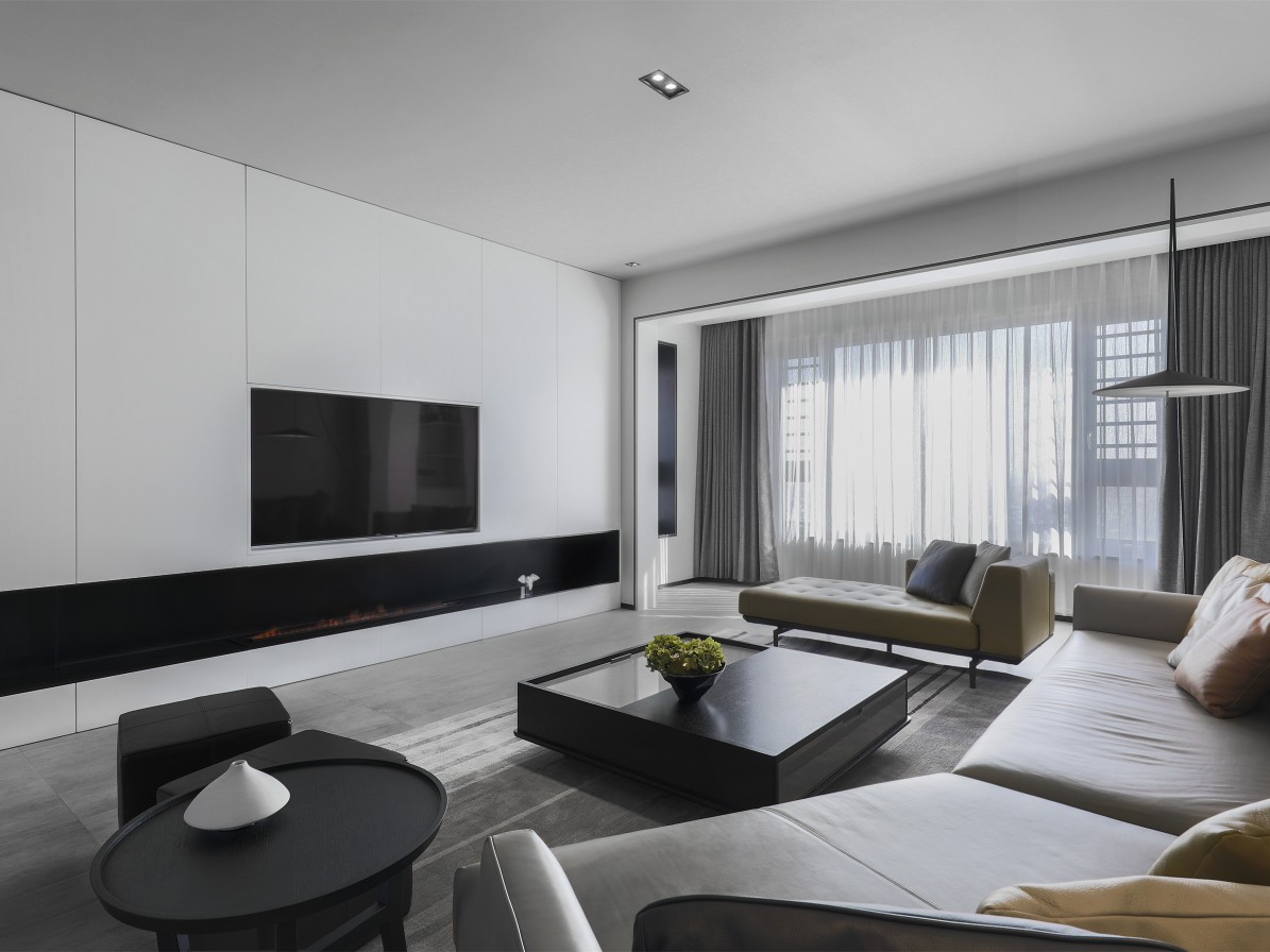 极简风格效果图 极简 居住的另一种注解丨水泥瓷砖