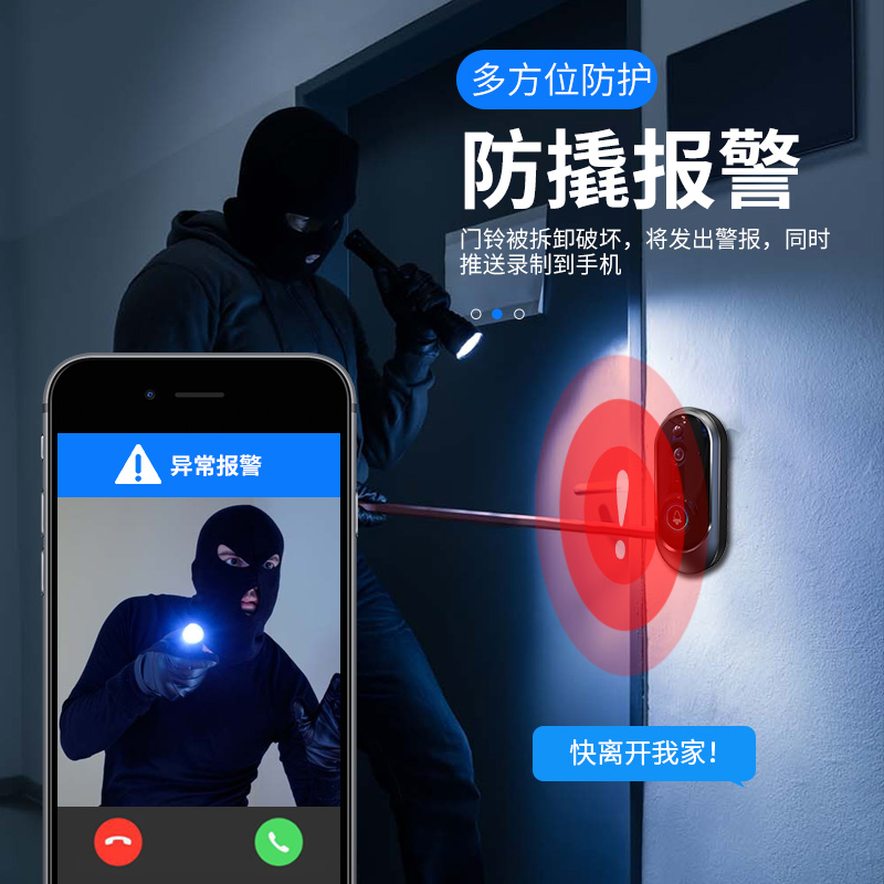 莱智者无线wifi可视对讲智能电子猫眼摄像头