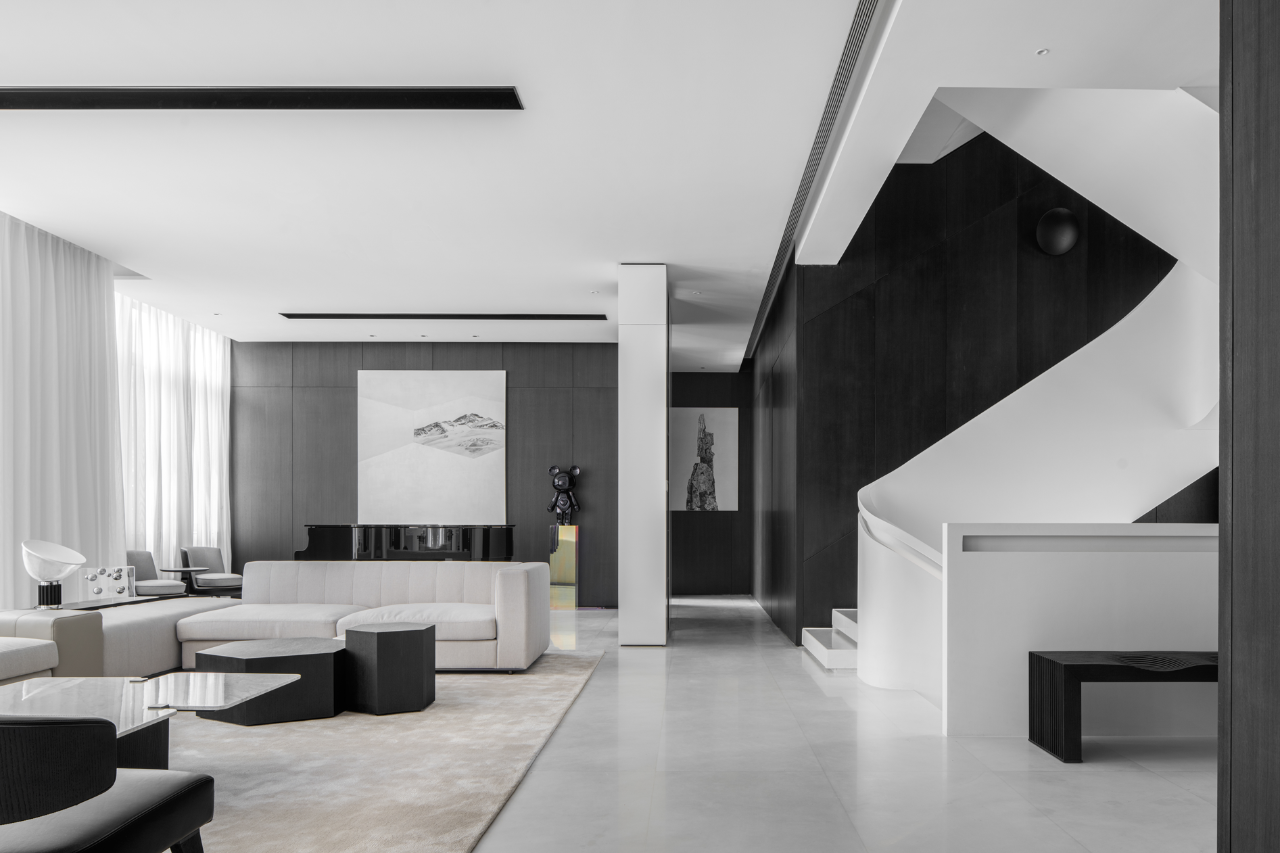 120平简约现代别墅装修效果图