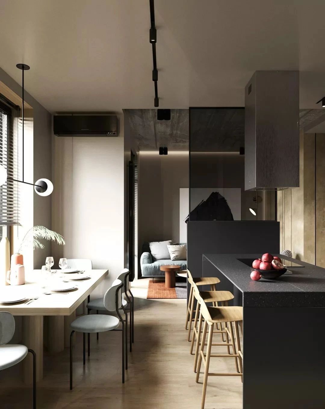 56平简约公寓装修效果图