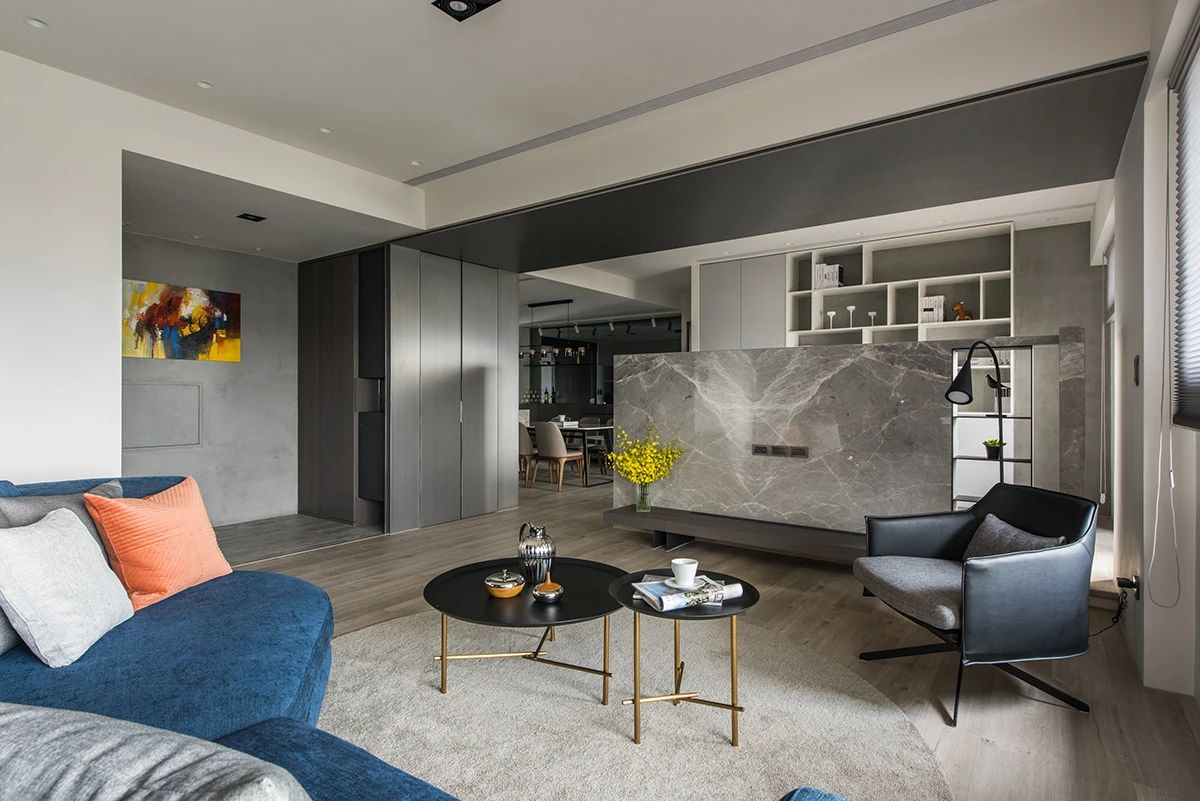 125平现代台式风三居装修效果图