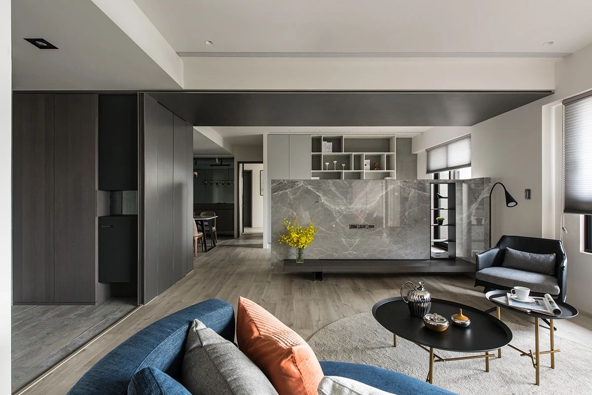 125平现代台式风三居装修效果图