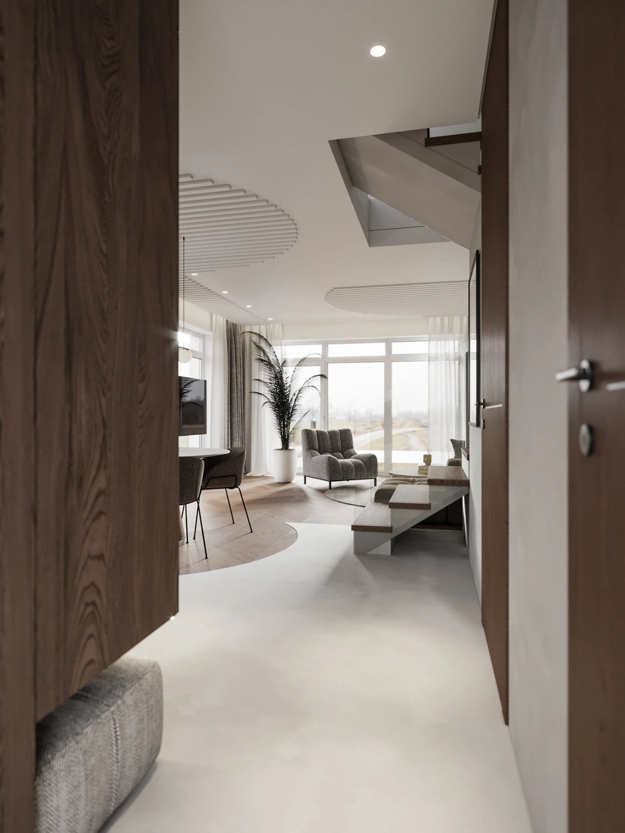 120m²现代风餐厅装修效果图