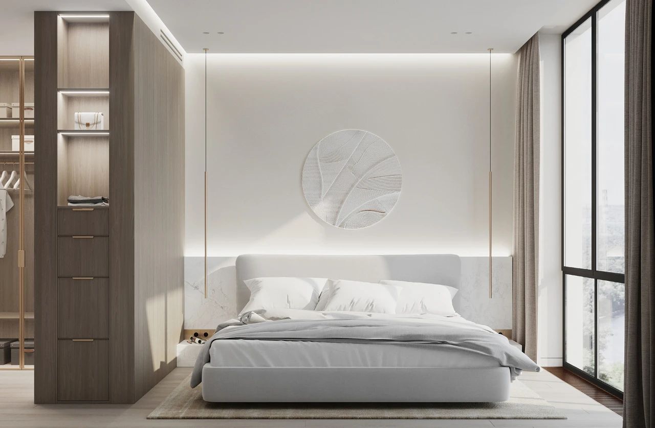 95平简约轻奢两居装修效果图