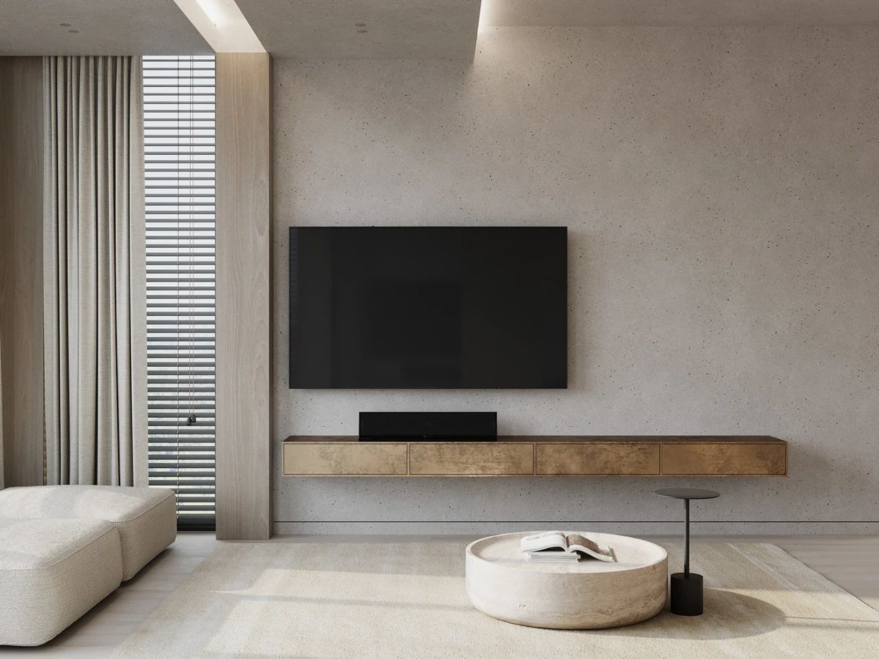 95平简约轻奢两居装修效果图