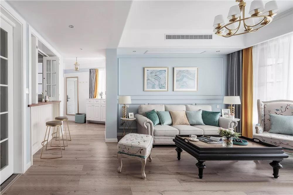 100㎡现代美式装修效果图