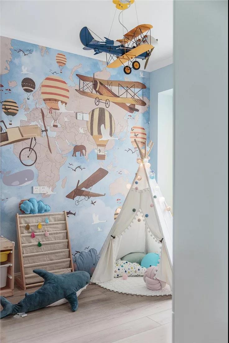 100㎡现代美式装修效果图