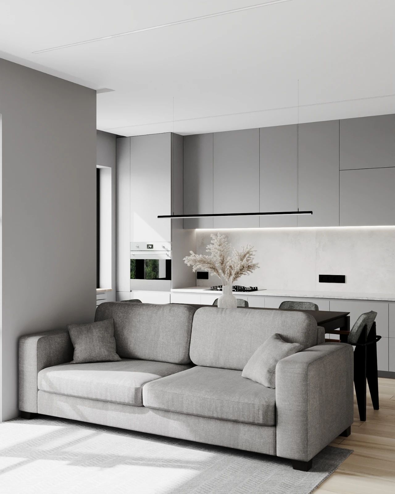 45平简约一居室公寓装修效果图