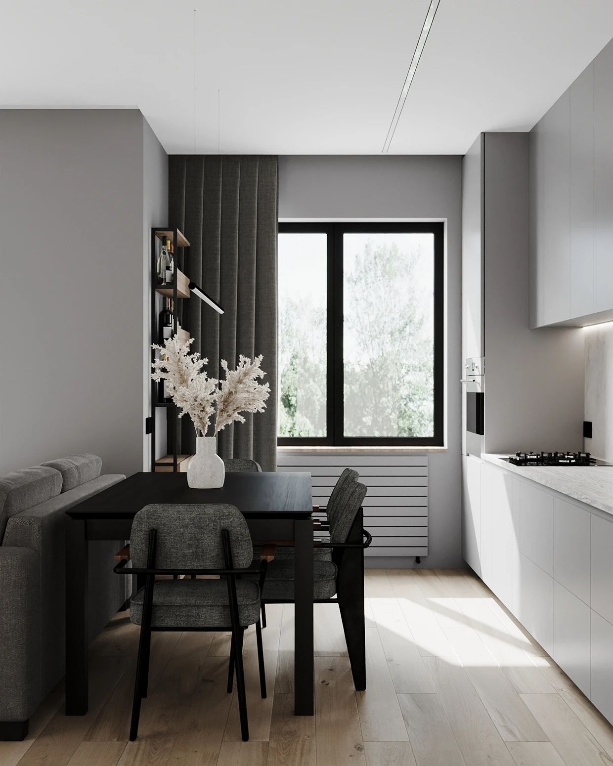 45平简约一居室公寓装修效果图