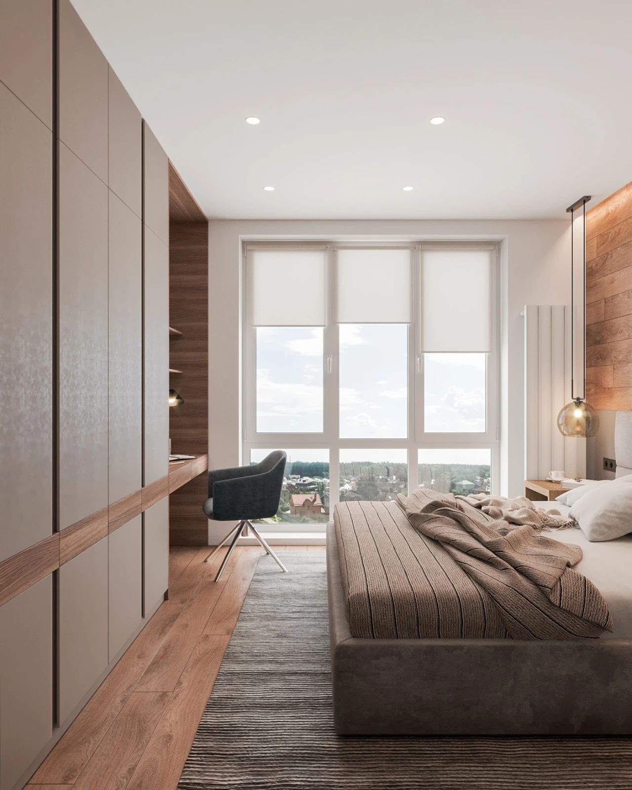  50㎡现代公寓卧室装修效果图