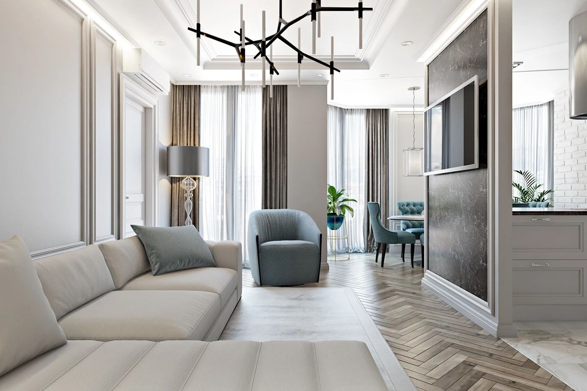 99平现代美式装修效果图