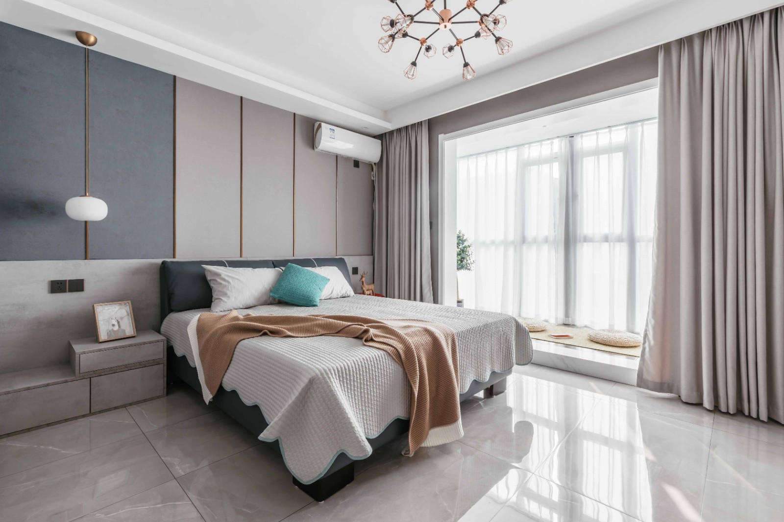  95平现代简约复式装修效果图