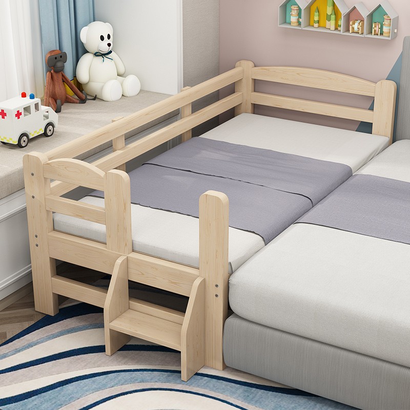 玲珑小镇 拼接床婴儿床加宽实木单人床