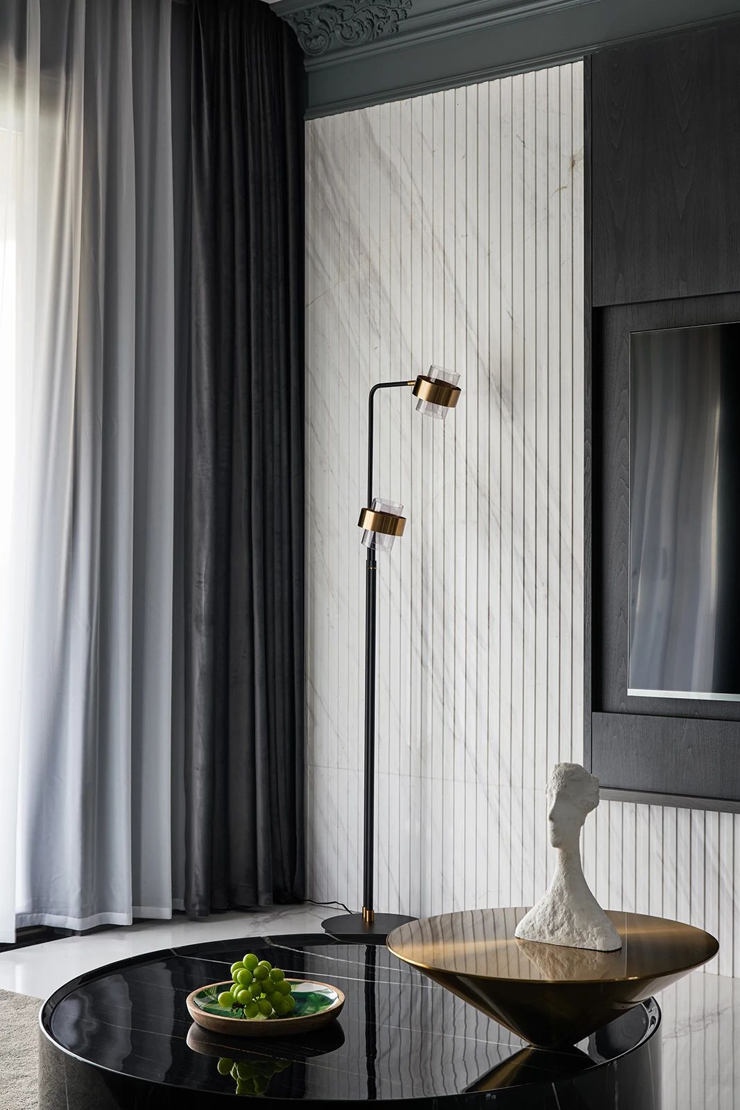 160㎡黛绿复古风装修效果图