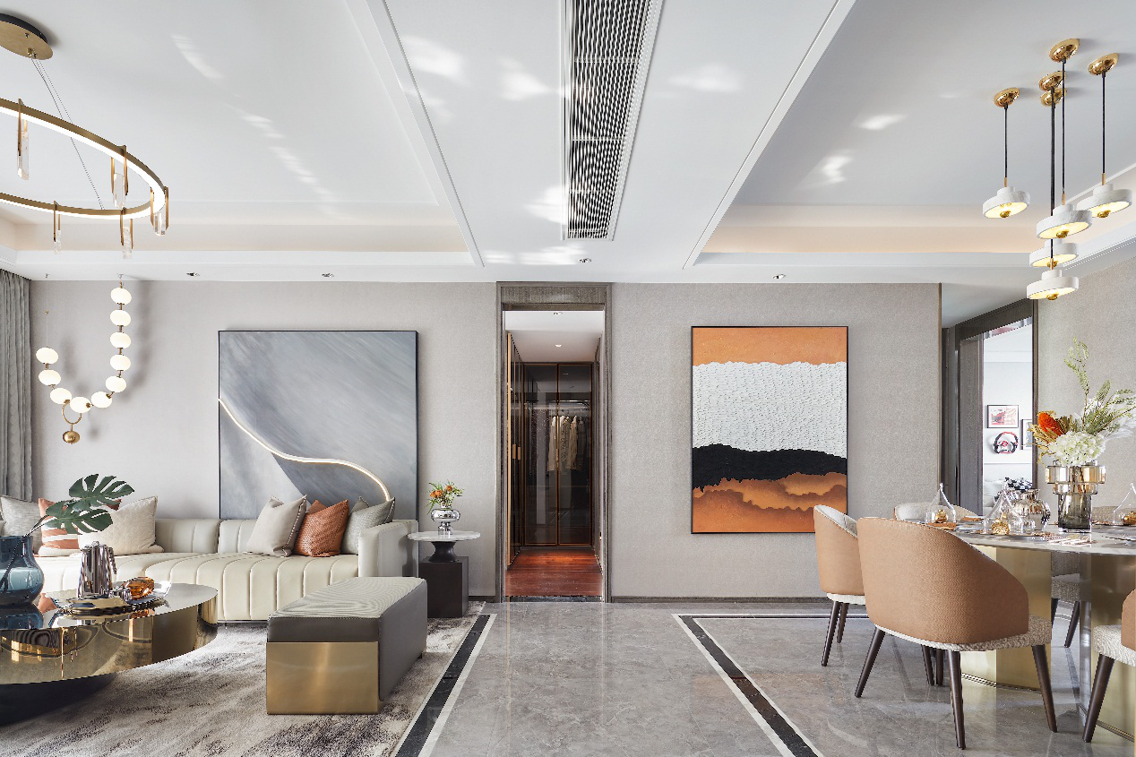 140m&sup2;轻奢风装修效果图