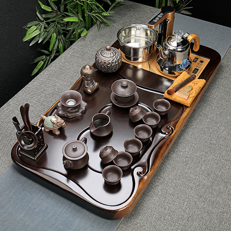 黑檀实木茶盘整套泡茶功夫茶具