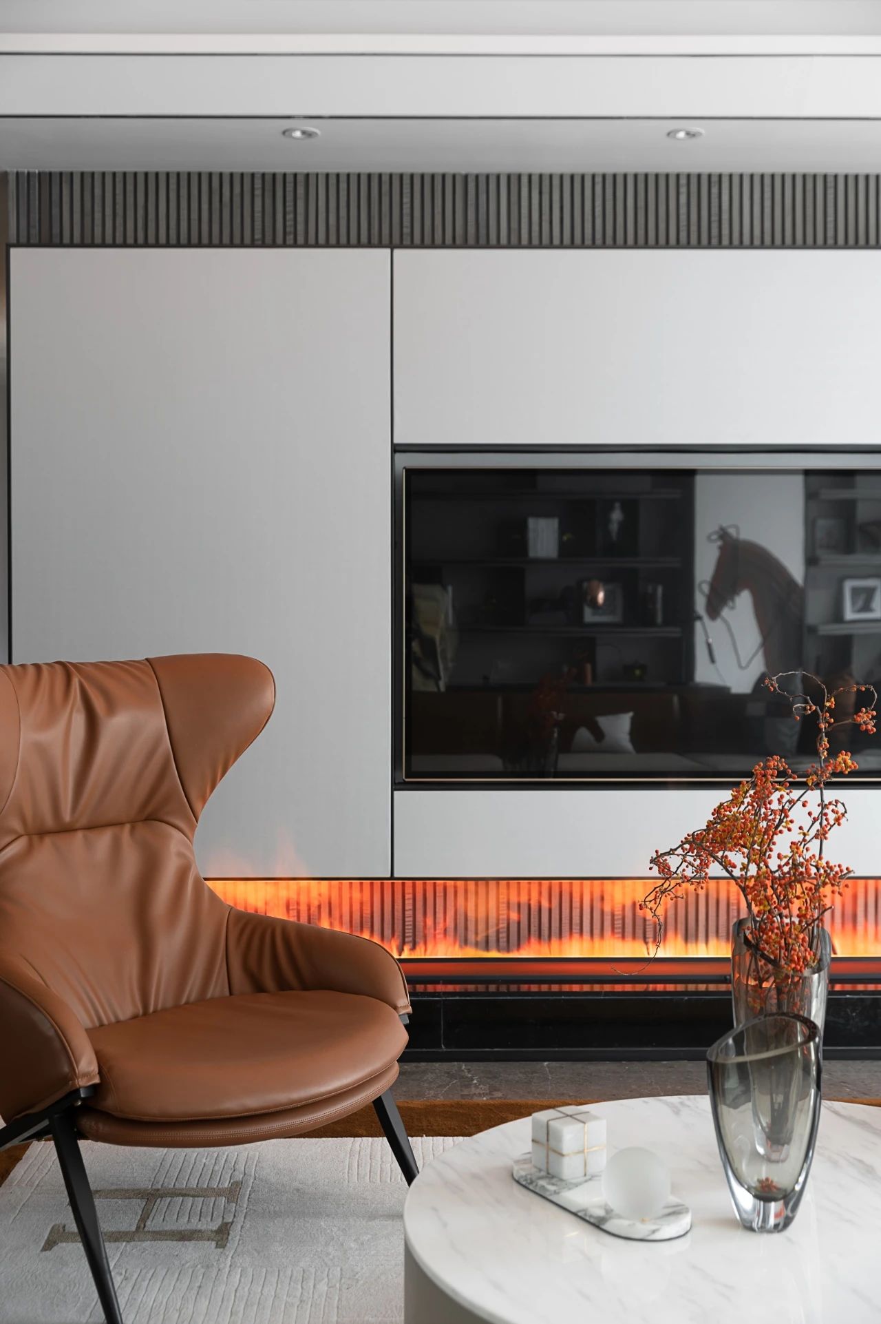 110平现代轻奢四居装修效果图