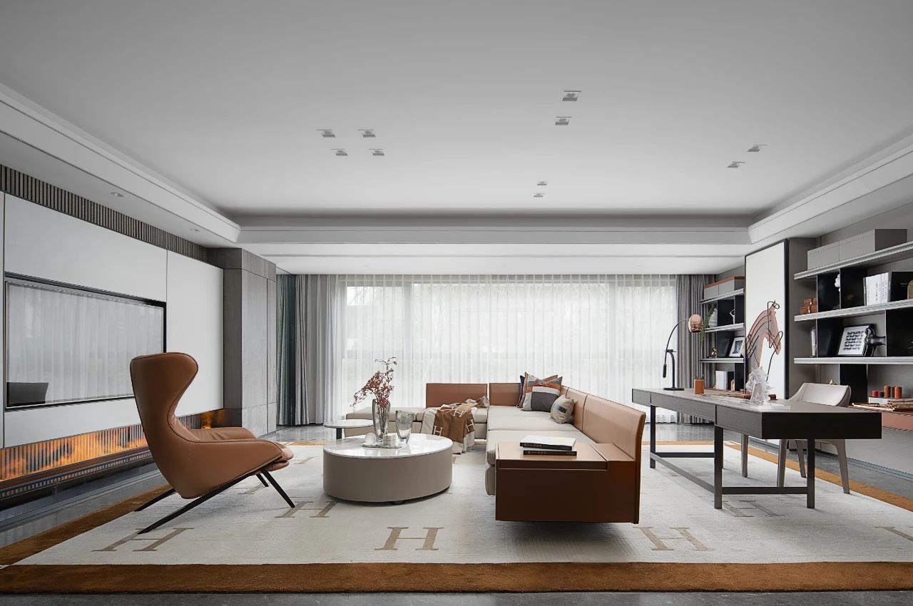 110平现代轻奢四居装修效果图