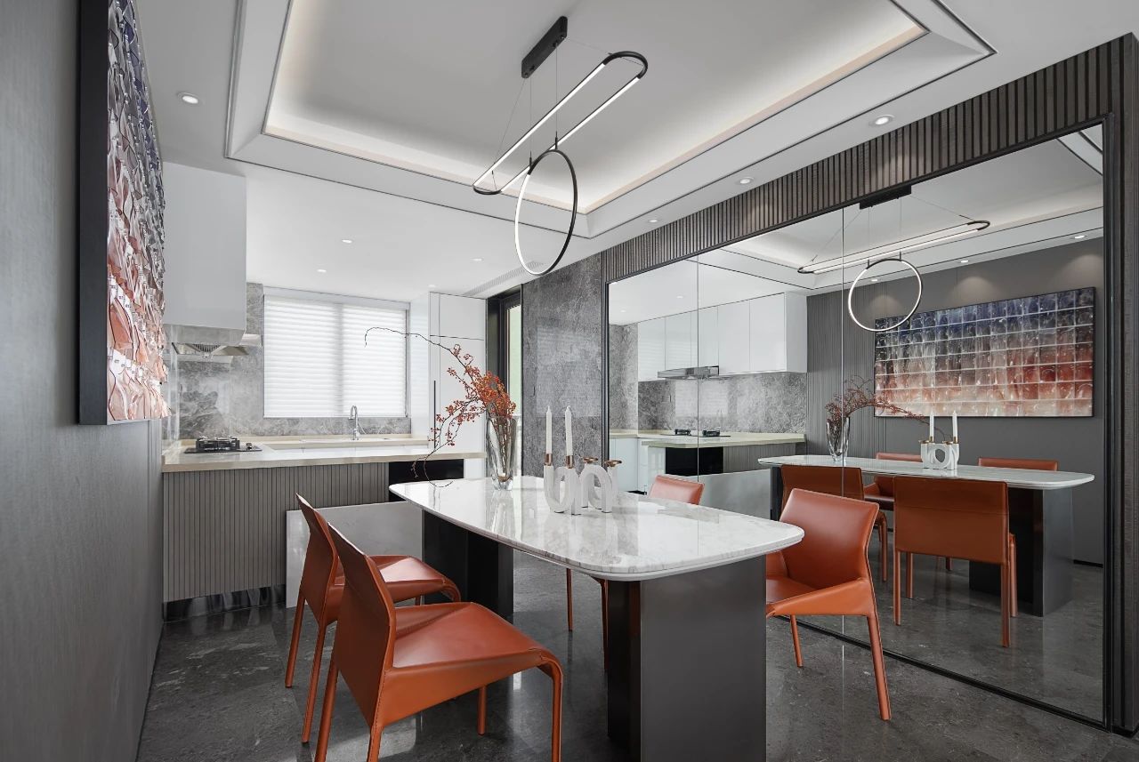 110平现代轻奢四居装修效果图